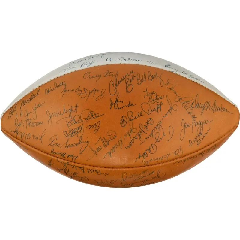 1970 Notre Dame Fighting Irish NCAA National Champions Team Signed Football PSA