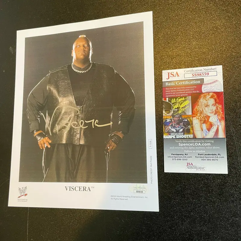 Viscera Signed Autographed Wrestling Photo With JSA COA