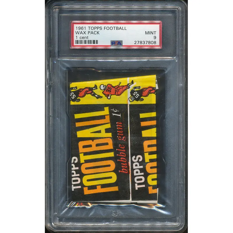 1961 Topps Football Unopened 1 Cent Wax Pack PSA 9