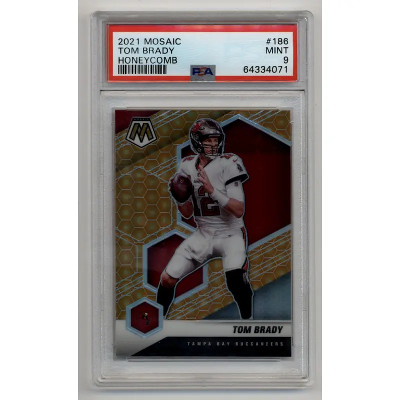 Tom Brady 2021 Mosaic #186 Honeycomb PSA 9 Mint