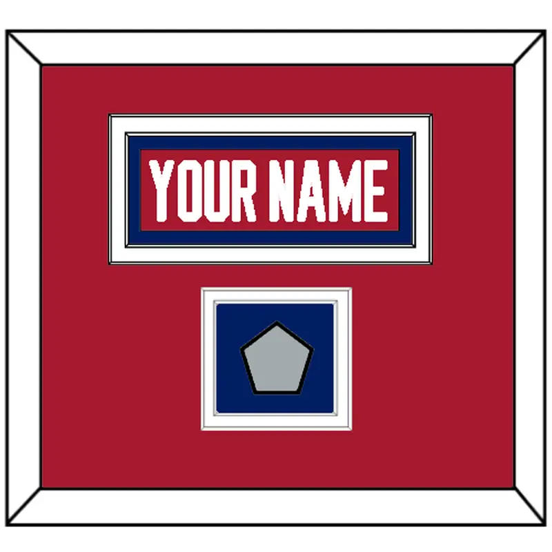 Montreal Nameplate & Stanley Cup Finals Patch - Road Red (1984-1997) - Double Mat 2
