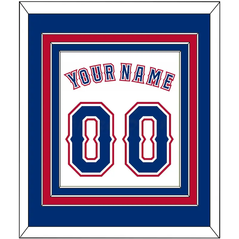 Texas Name & Number - Home White (2016-2019) - Triple Mat 2