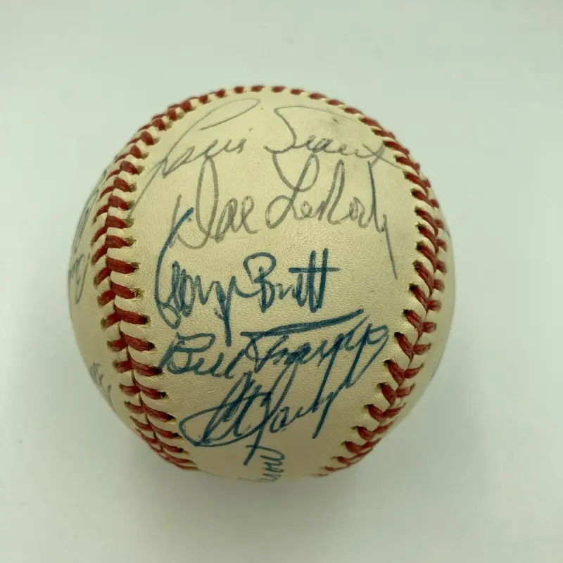 1976 All Star Game Team Signed Baseball Carl Yastrzemski & George Brett