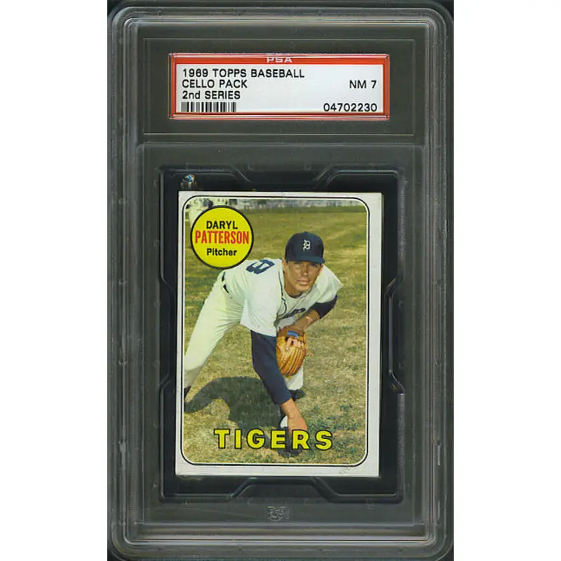 1969 Topps Baseball Unopened 2nd Series Cello Pack PSA 7