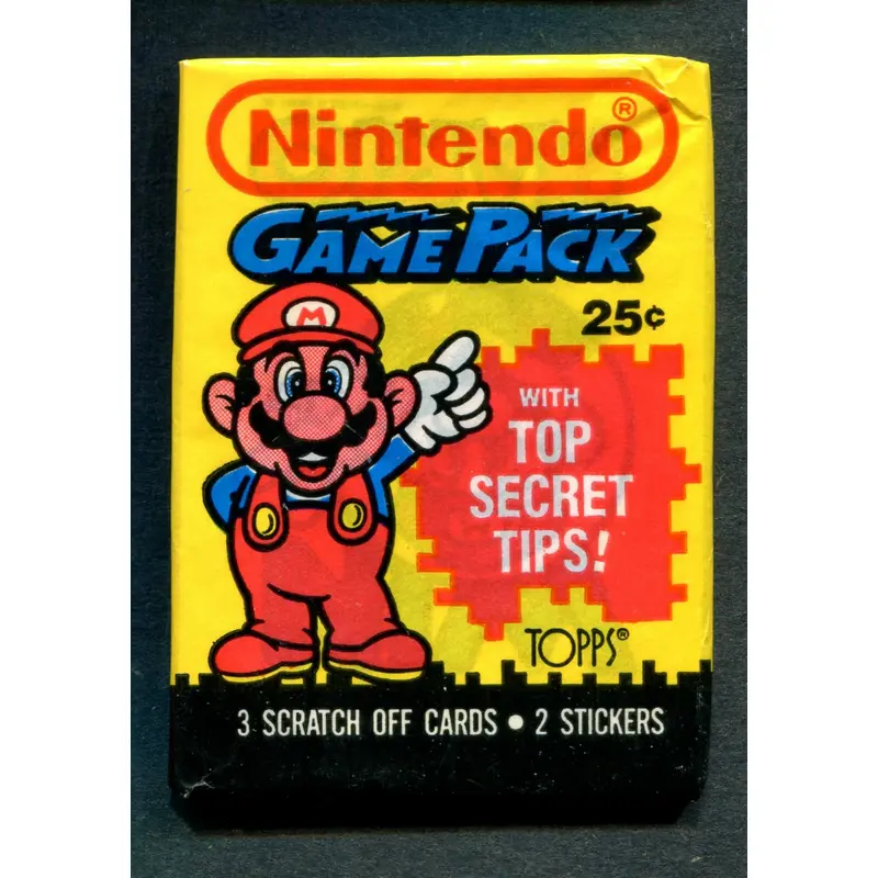 1989 Topps Nintendo Game Pack Series 1 Unopened Wax Pack