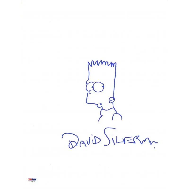 David Silverman Signed 11X14 Hand Drawn Bart Simpson Sketch PSA/DNA #X31601