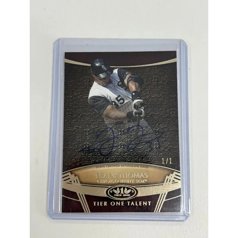 Frank Thomas 2019 Topps Tier One Gold Ink Auto #1/1