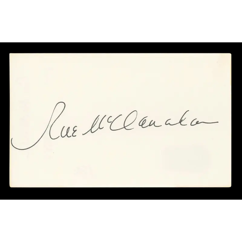 Rue McClanahan The Golden Girls Authentic Signed 3x5 Index Card BAS #BL96527