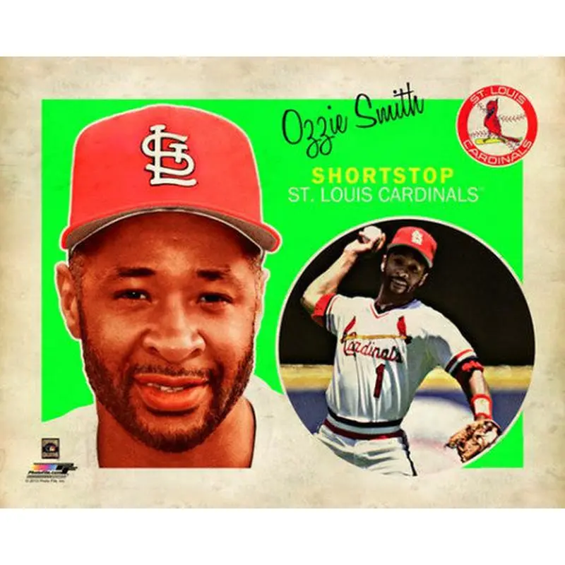 Ozzie Smith "Retro SuperCard" St. Louis Cardinals Premium Poster Print - Photofile 16x20