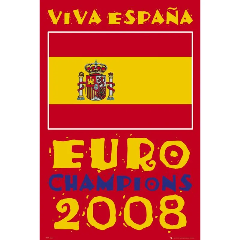 Team Spain Euro 2008 Soccer Champions "Viva Espana" Poster - GB Eye