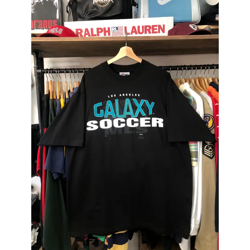 Vintage 1997 Majestic MLS Los Angeles Galaxy Soccer Tee Size L/XL