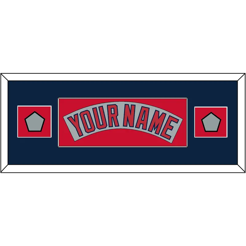 Boston Nameplate & Two World Series Champions Patches - Road Gray (1992-2008)- Single Mat 8