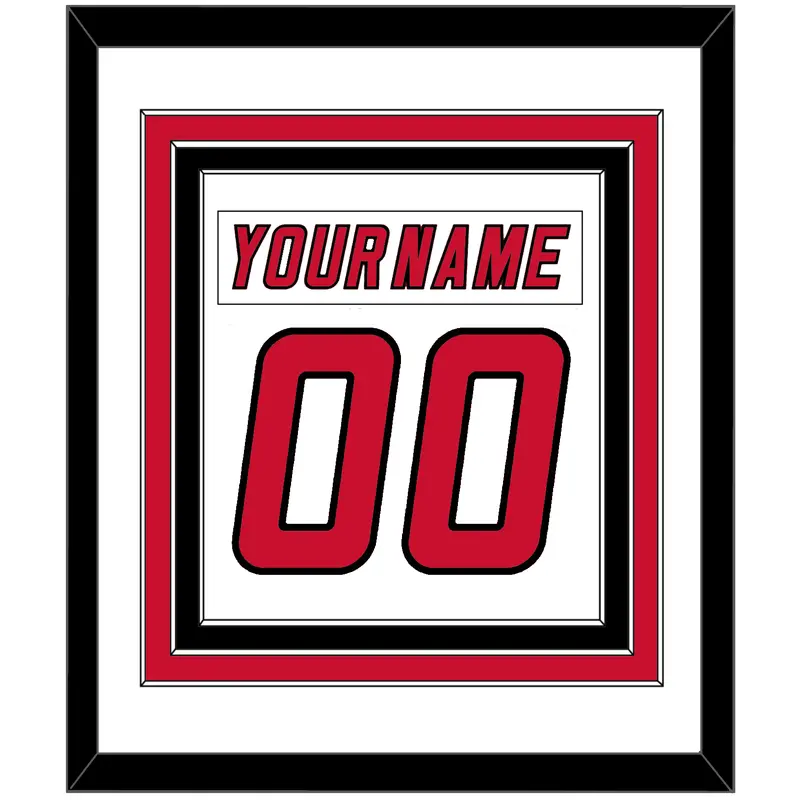 Carolina Nameplate & Number (Back) Combined - White Jersey (2000-2007) - Triple Mat 1