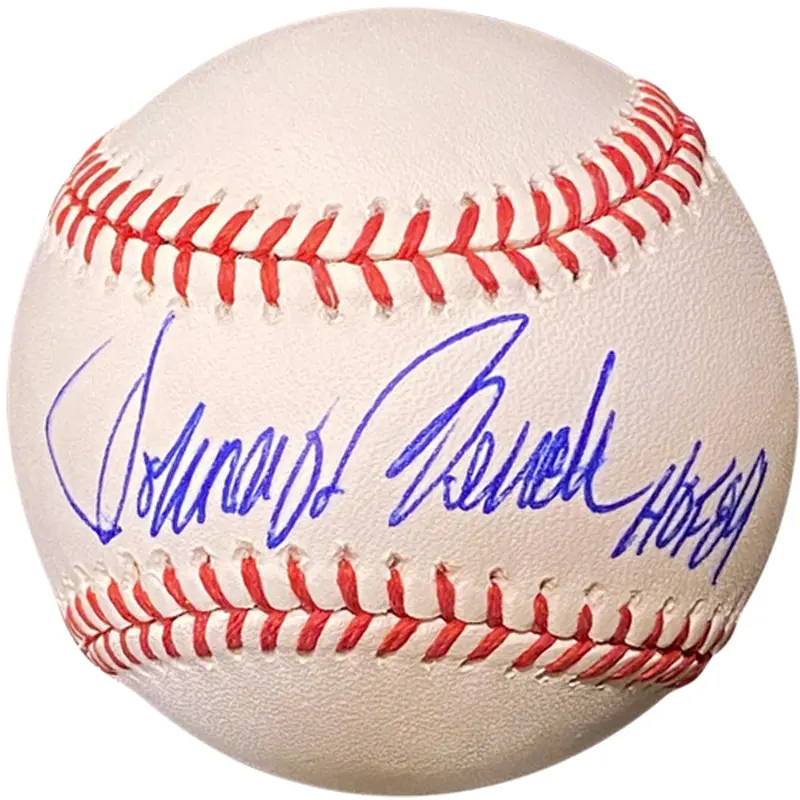 Johnny Bench Autographed MLB Baseball w/ HOF 89 - JSA