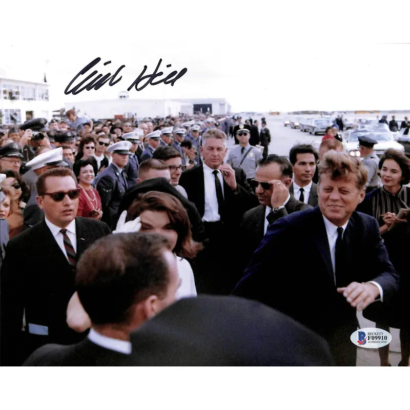 Clint Hill JFK Assassination Secret Service Agent Signed 11x14 Photo BAS #F09910