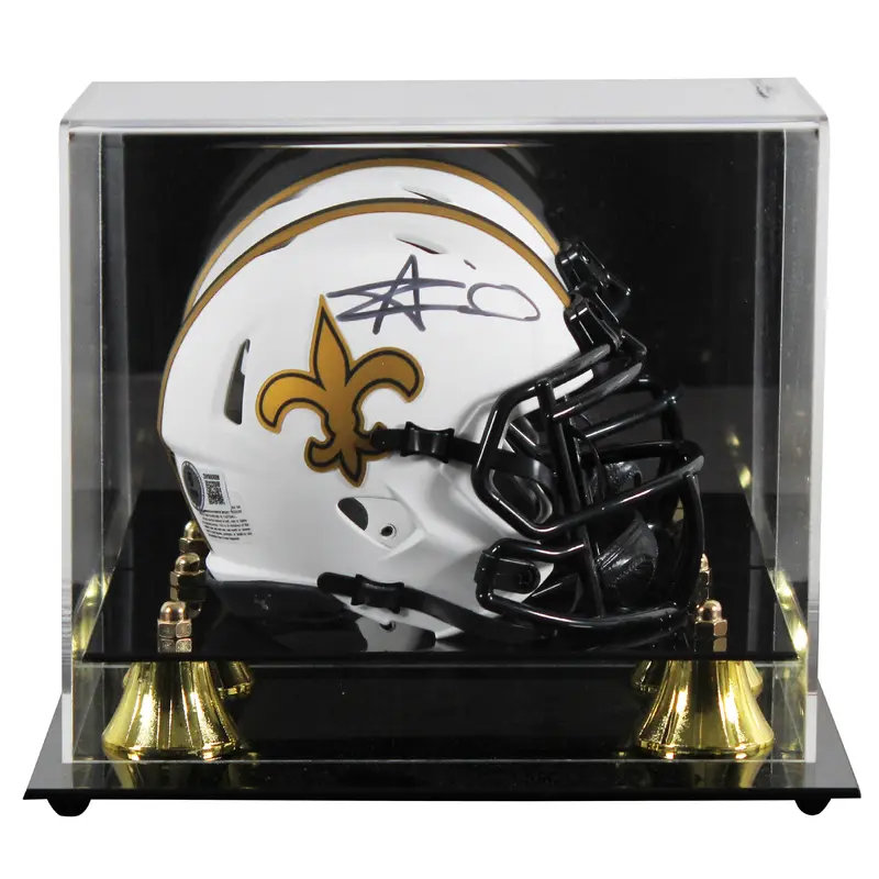 Saints Alvin Kamara Authentic Signed Lunar Speed Mini Helmet W/ Case BAS Witness