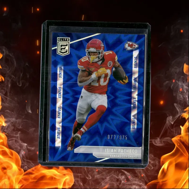 2024 Donruss Elite Isiah Pacheco Status Explosion Blue 872/875 #29