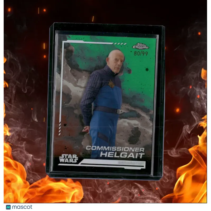 2024 Topps Chrome Star Wars Commissioner Helgait Kashyyyk Green Refractor 80/99
