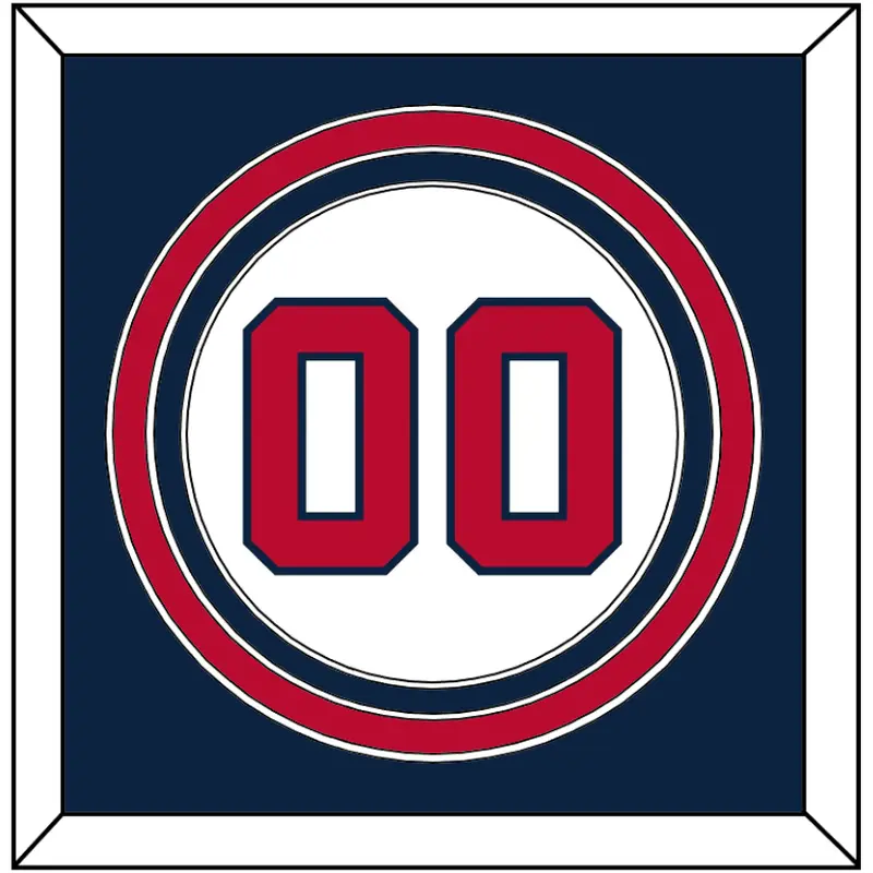 Atlanta Number - Home White - Triple Mat 3