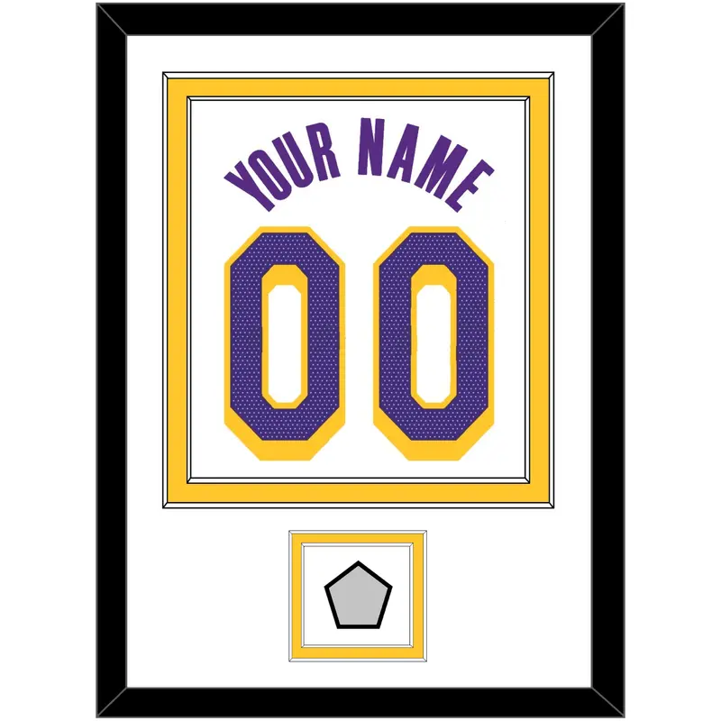 Los Angeles Name & Number With Champions Patch - White Association - Double Mat 2