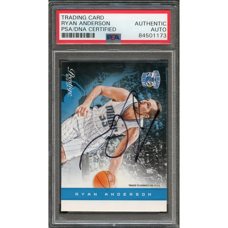 2012-13 Panini Prestige #5 Ryan Anderson Signed Card AUTO PSA Slabbed Hornets