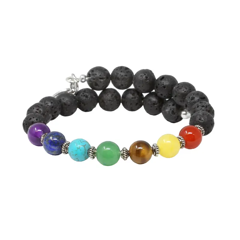 Chakra Lava Wrap, 8mm