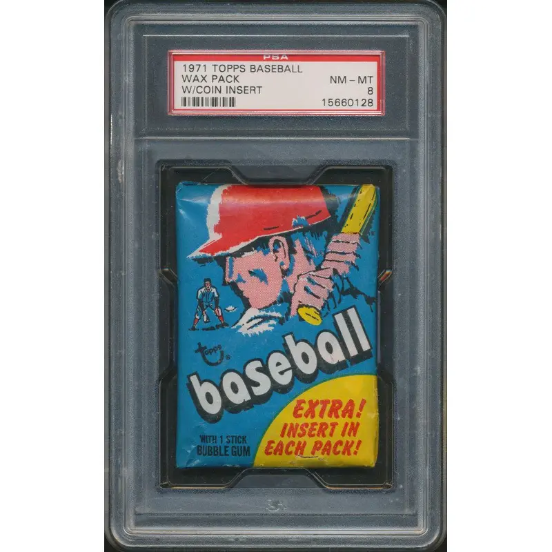 1971 Topps Baseball Unopened Series 2 Wax Pack PSA 8 *0128
