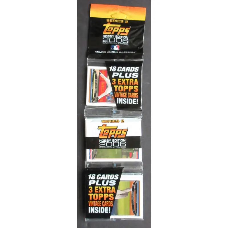 2006 Topps Baseball Unopened Series 2 Rack Pack (18/3)