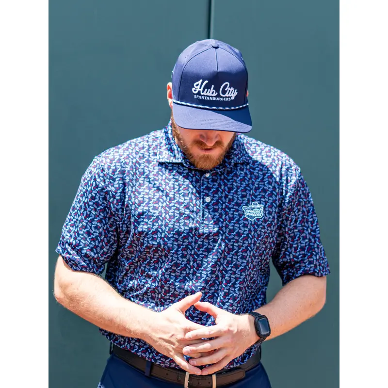 Men's Navy Baseball USA Polo