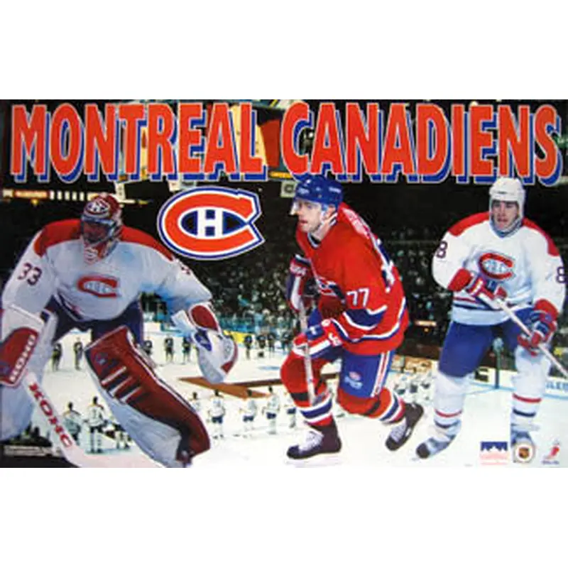 Montreal Canadiens "Three Stars" (Roy, Turgeon, Recchi) Poster - Starline 1995