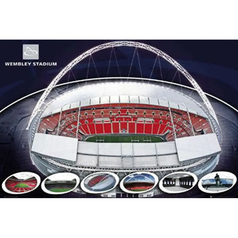 Wembley Stadium, London, England Commemorative Wall Poster - GB Eye