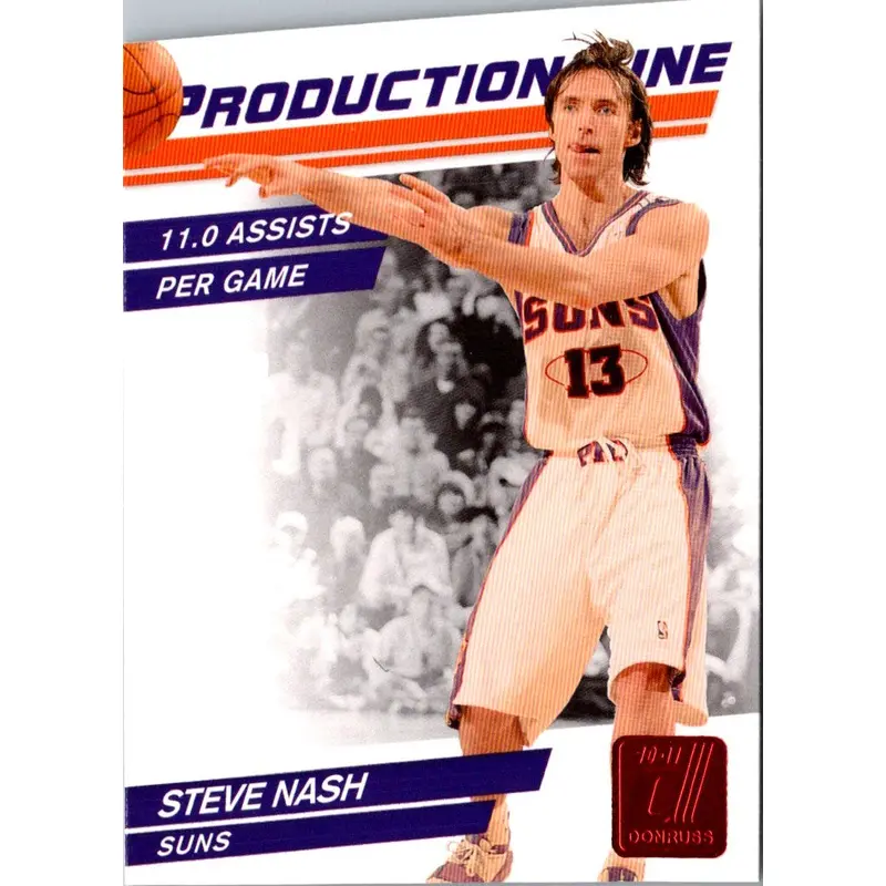 2010 Donruss Production Line Die Cuts Ruby Steve Nash #41 17/25