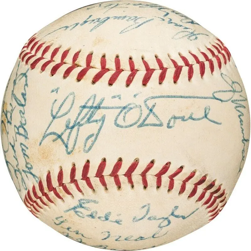 1955 Oakland Oaks Minor League Team Signed Baseball With Lefty O'Doul PSA DNA