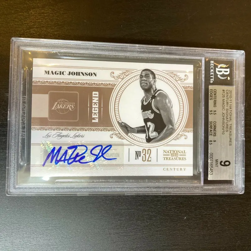 2010-11 National Treasures Century Signatures Magic Johnson Auto BGS 9 Mint /10