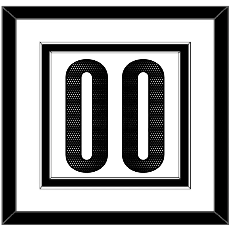 Brooklyn Number - White Association - Double Mat 1