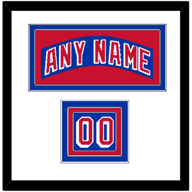 New York Nameplate & Number (Shoulder) - Home Blue (2004-2017) - Triple Mat 1