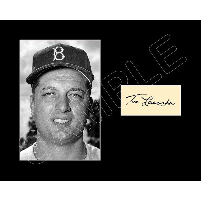 Tommy Lasorda Matted Photo Display 8X10 - Brooklyn Dodgers - 467