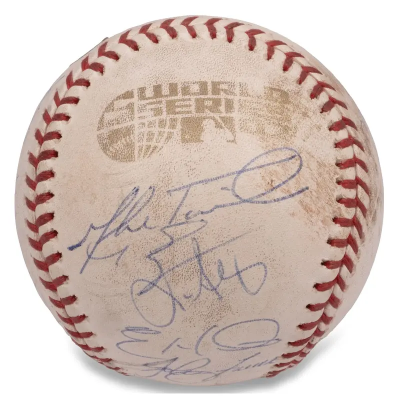 2007 Boston Red Sox W.S. Champs Team Signed Game Used World Series Baseball PSA