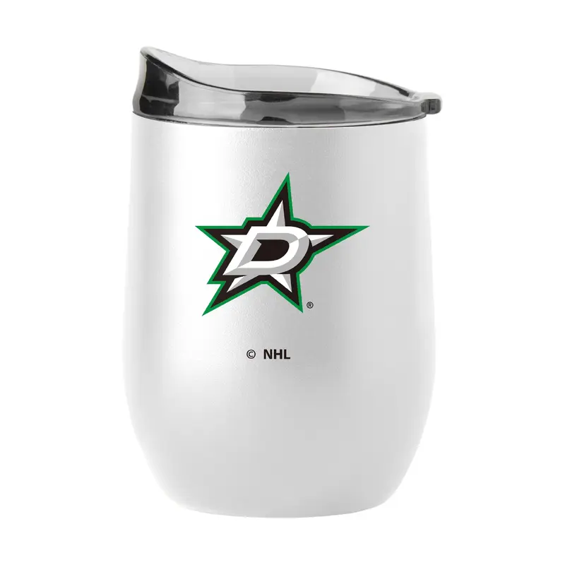 Dallas Stars 16oz Swagger White Powder Coat Curved Beverage
