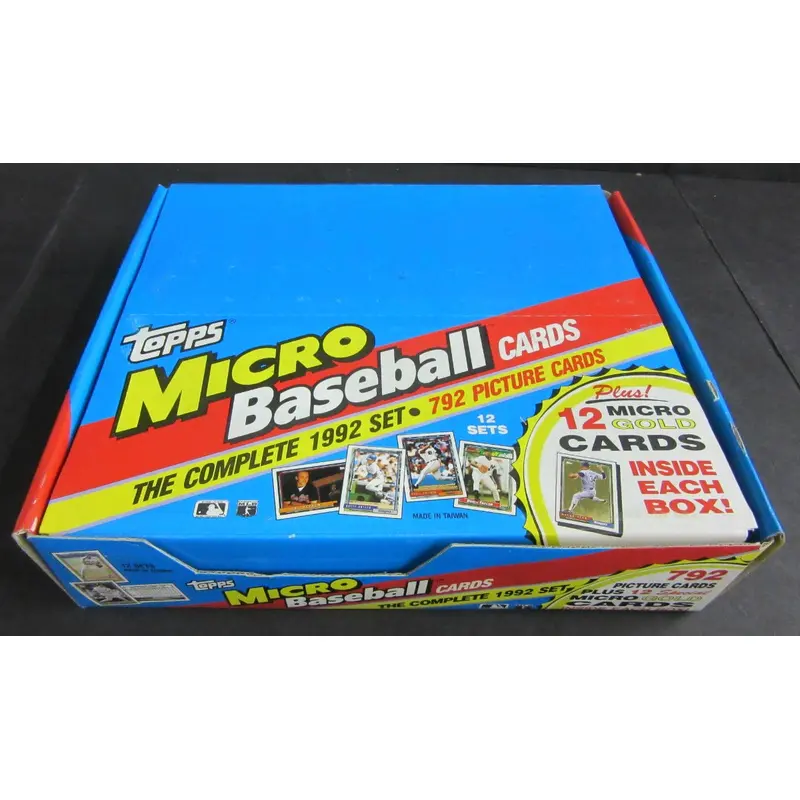 1992 Topps Baseball Micro Factory Set Box (12 Sets)