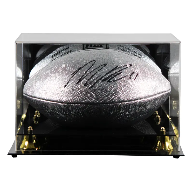 Cowboys Micah Parsons Signed Wilson Replica Duke Silver Football W/ Case Fan