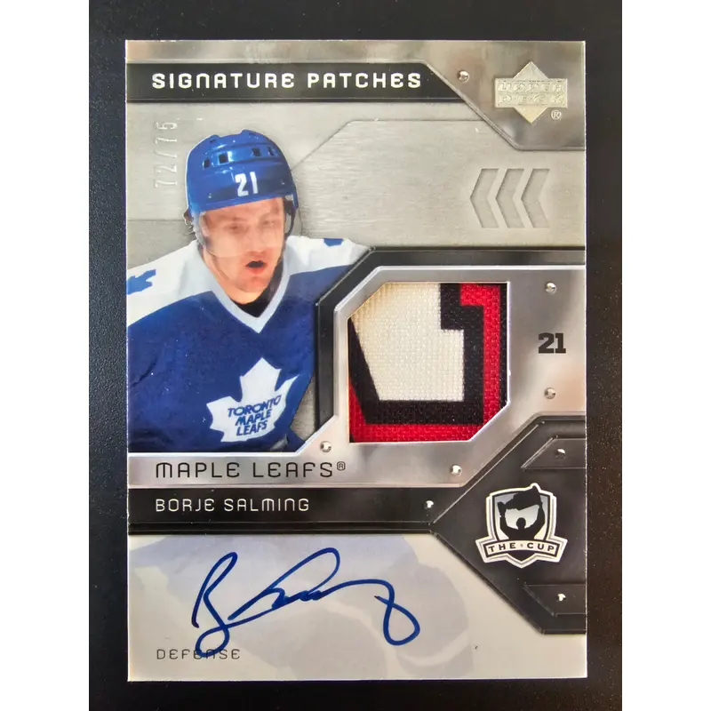 2006-07 Upper Deck The Cup - Signature Patches - Borje Salming #SP-SA /75
