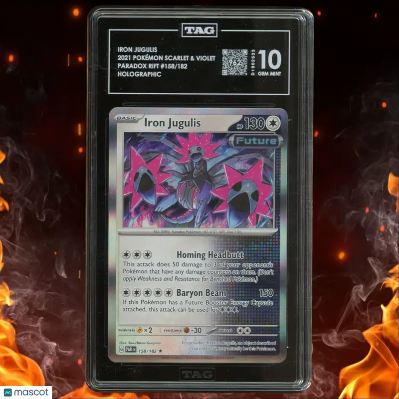 2021 Pokemon Paradox Rift Iron Jugulis Holo Future TAG 10 #158/182