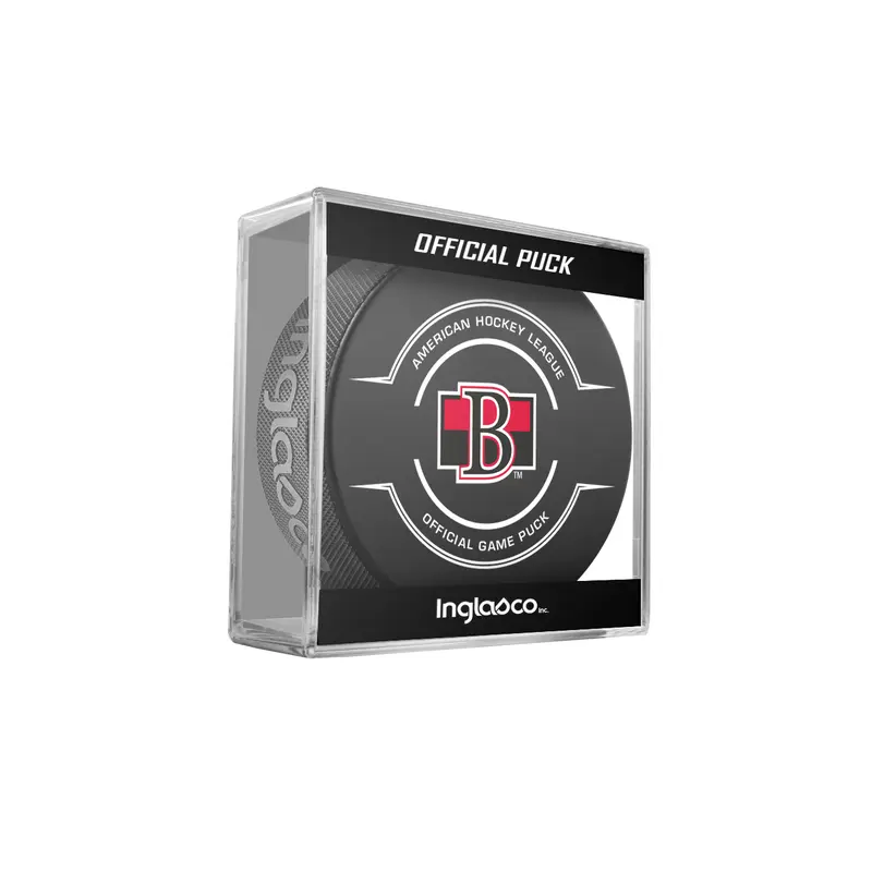 AHL Belleville Senators 2024-25 Official Game Hockey Puck In Cube
