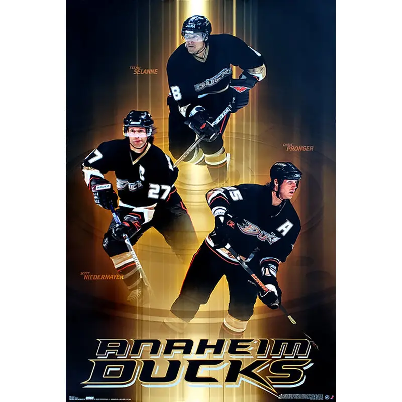 Anaheim Ducks "Three Legends" (Selanne, Niedermayer, Pronger) Poster - Costacos 2006