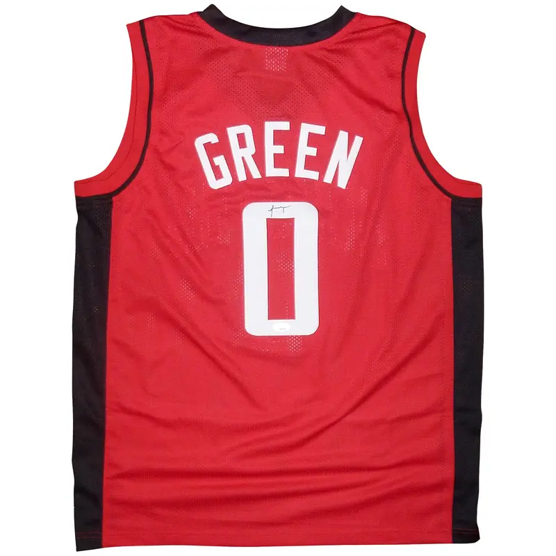 Jalen Green Autographed Houston (Red #0) Custom Basketball Jersey - JSA