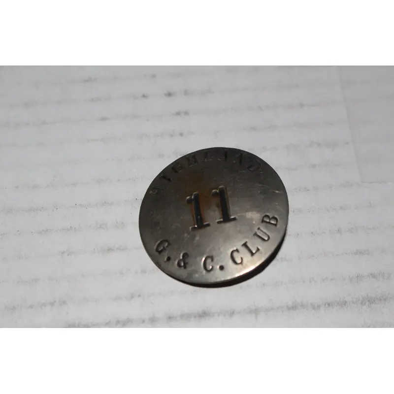 Vintage 1930 Indianapolis Highland Golf & Country Club Badge