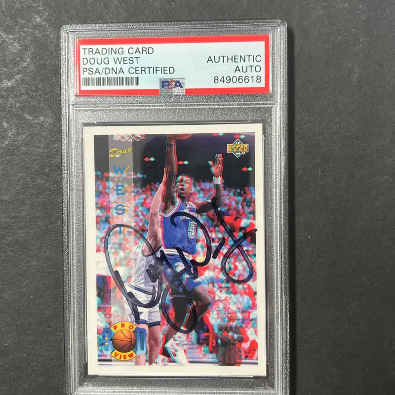 1993-94 Upper Deck #34 Doug West Signed Card AUTO PSA Slabbed Minnesota Timberwolves