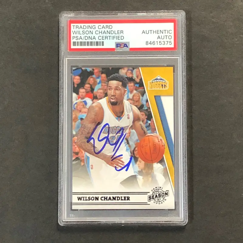 2010-11 Panini Season Update #132 Wilson Chandler Signed AUTO PSA Slabbed Nuggets