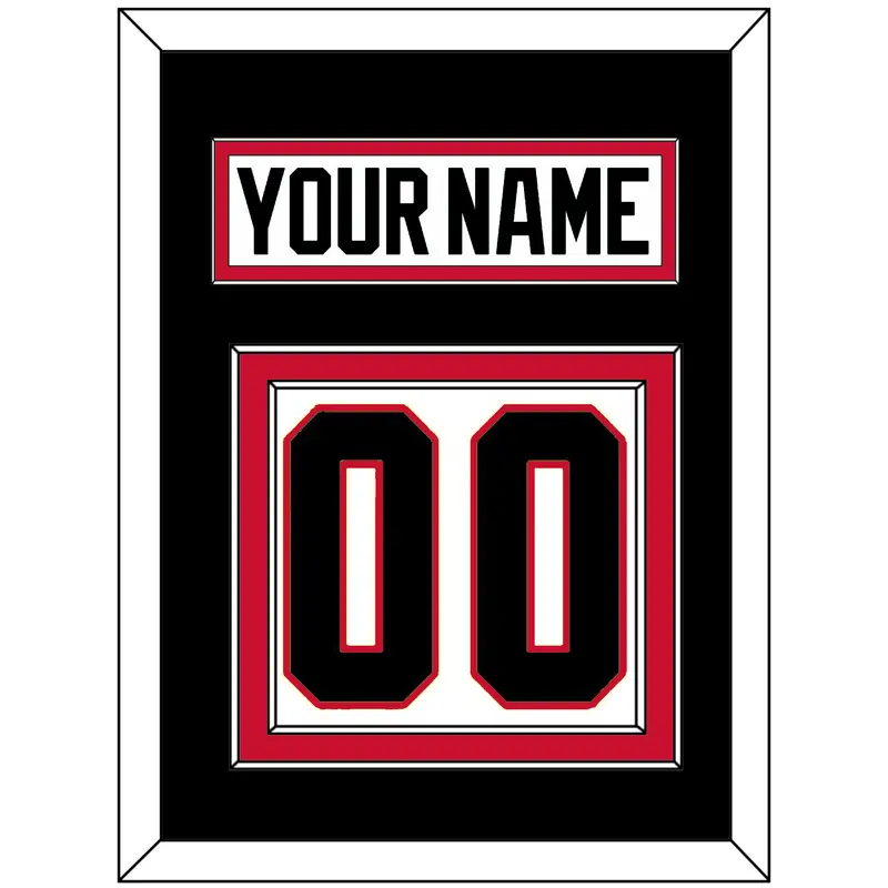 Chicago Nameplate & Number (Back) - Road White (2007-2017) - Double Mat 3